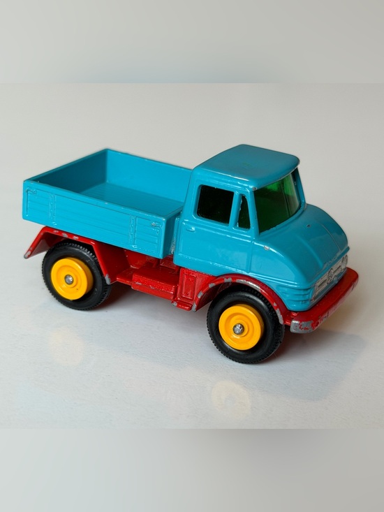 MATCHBOX Other - Vintage Matchbox Lesney No. 49 Mercedes Unimog Truck Made in England Blue Red